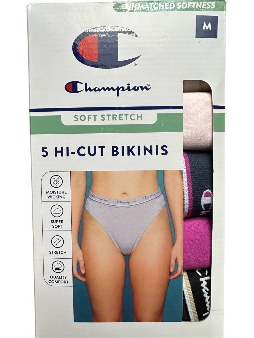 The Champion Women’s High Cut Bikini Underwear 5 Pack
